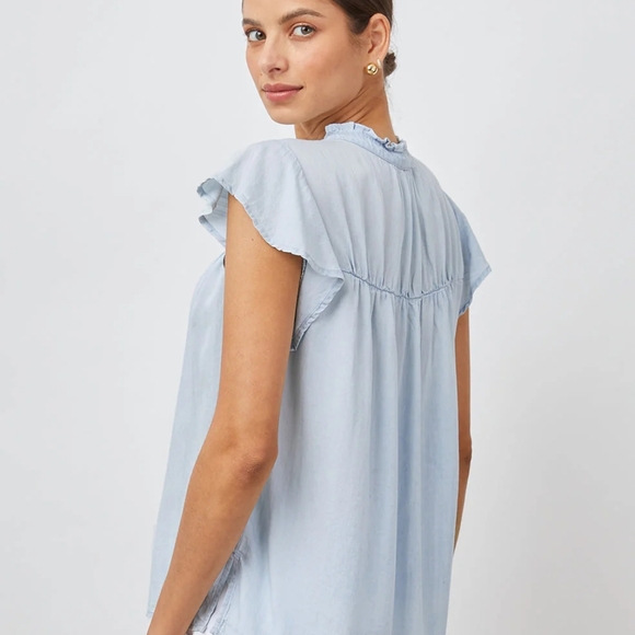 Rails The Ruthie Light Blue  Top Size M - Picture 2 of 13